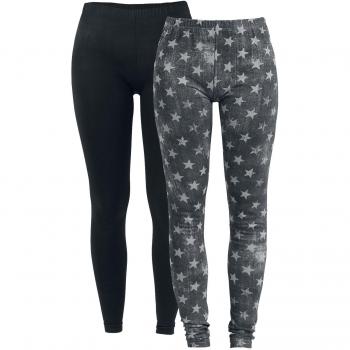 R.E.D. by EMP Built For Double Comfort Mujer Leggins Gris/Negro XXL 95% algodón, 5% elastán Pitillo