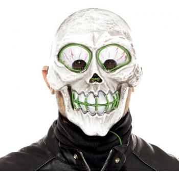 Máscara de Calavera loca con luz Verde