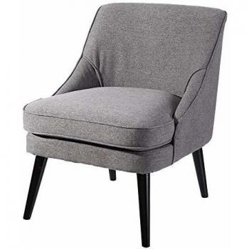 Sillón tapizado en Tela Gris nórdico para salón Factory - LOLAhome