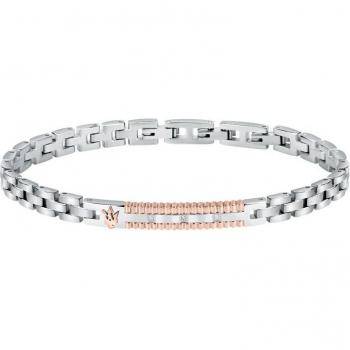 Pulsera Varis de acero plateada con detalles elegantes