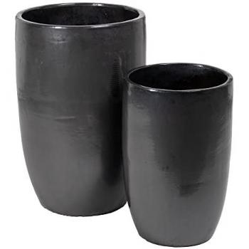 Jarrón Gris Cerámica 52 x 52 x 80 cm (2 Unidades)
