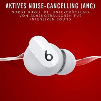 Beats Studio Buds – Auriculares intraurales Totalmente inalámbricos con cancelación del Ruido – Auriculares Bluetooth Resistentes al Sudor, compatibles con Apple y Android – Blanco