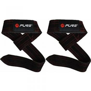 Pure2Improve Buffalo Leather Lifting Straps - Size: ONESIZE, Black, 4x60 cm, unisex