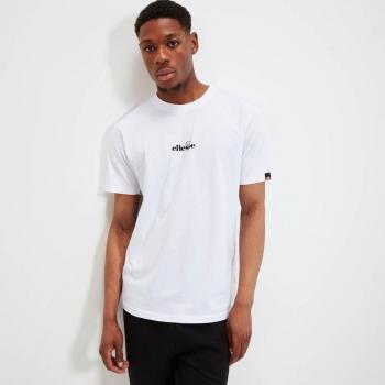 Camiseta Básica Ellesse 'Ollio' para Hombre con Logo Estampado en Blanco de Manga Corta