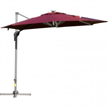 Sombrilla de 300 cm de Aluminio con Luces LED y Protección UV 50+