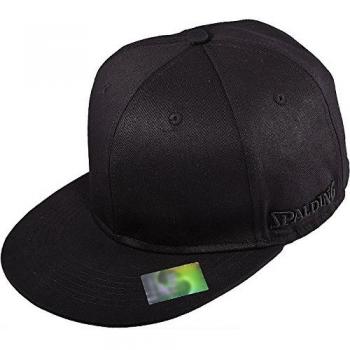 Spalding Mütze & Fitted Flat Cap - Material de entrenamiento de baloncesto, color negro, talla NOSIZE