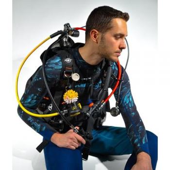 Best Divers Porta Octopus Aquarius - Protección para Boccaglio en PVC Colorado, 8,5x9x6,5 Cm, Hombres, Azul Claro