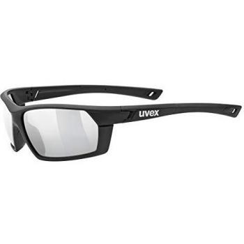 UVEX Sportstyle 225 Unisex Sports Sunglasses - Black Matte/Litemirror Silver