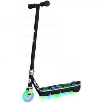 Patinete Eléctrico Infantil Razor Tekno 10.8V, 12 km/h, Negro/Cian/Verde