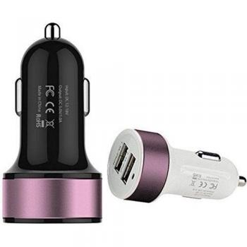 Vanda®-Adaptador Cargador Mechero de alto rendimiento de doble salida USB 3.1A Max Samsung Galaxy 15.5W para iPad, iPhone, iPod, iTouch, GPS, S4, Samsung Galaxy Note 3, HTC One, Sony Xperia Z, smartphones, GPS etc , cargue dos al mismo tiempo appariels