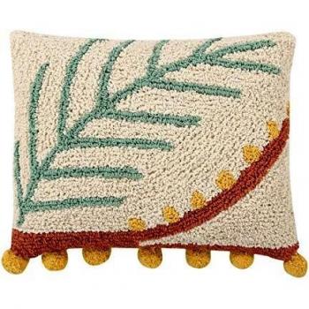 Lorena Canals Palm cojín, algodón, poliéster, Multicolor, 38 x 48 x 30 cm