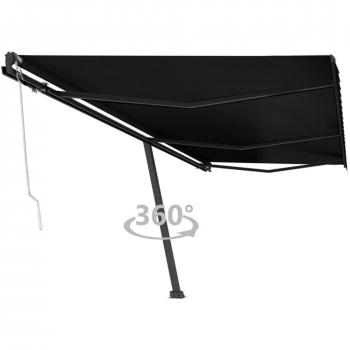 Toldo automático de pé gris antracita 600x300 cm