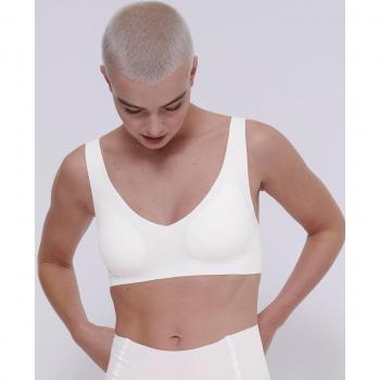Bralette Sloggi Zero Feel 2.0 Seda Blanca Mujer Talla M