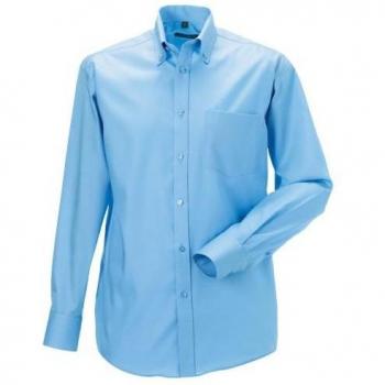 Camisa de manga larga para hombre Russell Collection Ultimate Sin Planchado 14.5 pulgadas negra