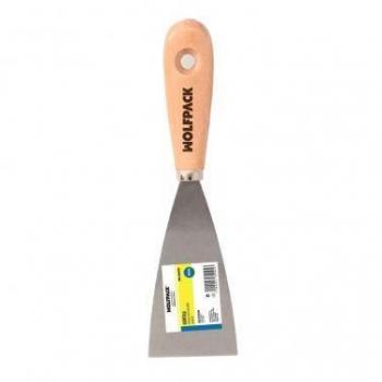 Espátula Multiusos Wolfpack 60 mm con Mango de Madera y Hoja de Acero Resistente
