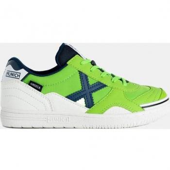 Munich Gresca Kid Zapatillas de Fútbol Sala para Niños, Color Verde Blanco, Talla 37