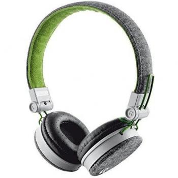 Trust Urban Fyber - Auriculares de diadema cerrados, gris y verde
