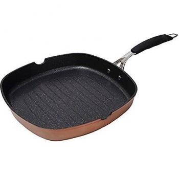Bergner Just For Chefs Q2905 - Asador 28 x 4.5 cm, Aluminio Forjado Inducción Infinity, Cobre