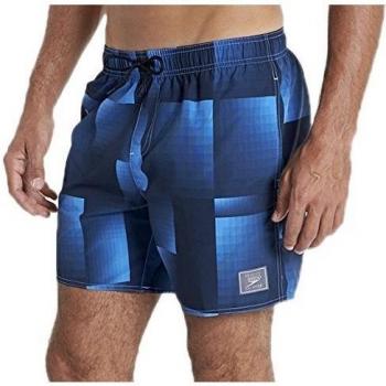 Speedo Badeshorts Prt Chk Leis 16 Wsht AM - Bóxer de baño para hombre, color azul, talla XS