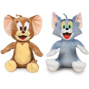 Peluche surtido Tom & Jerry 25cm, 25 cm de altura, diseño surtido de los personajes clásicos Tom y Jerry, suave al tacto, ideal para coleccionistas y como regalo