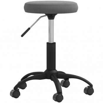 Silla de comedor de terciopelo gris oscuro