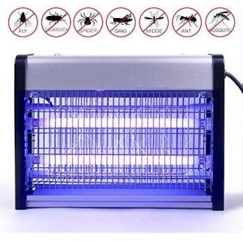 Asoway Lámpara Antimosquitos Eléctrico, Mosquito Lámpara Trampa Mata Mosquitos LED UV 16W Trampas para Insectos Matar Mosquitos, Moscas, Polillas para Cocina, Sala de Estar, habitación, despacho