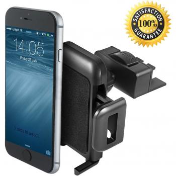 [nuevo] CD coche – JEBSENS CA06 CD soporte de coche con un comunicado de prensa y 360 ° rotación se, diseño para iphone 6 6S Plus 5S 5 Samsung Galaxy Nexus LG Nokia Moto Oneplus HTC