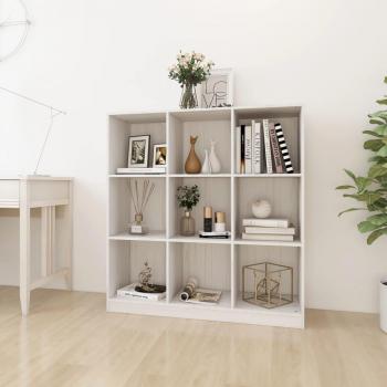 Librería/Partición en Pino Massello Blanco 104x33,5x110 cm