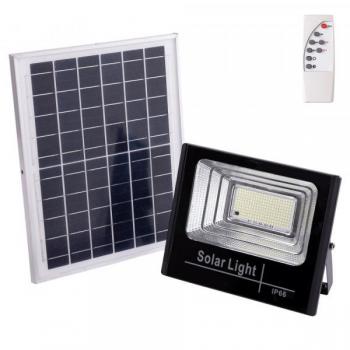 Proyector LED Solar 100W con Panel Solar y Control Remoto