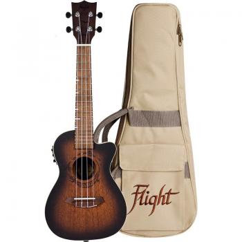 Flight DUC380 CEQ Amber Electro-Acoustic Concert Ukulele