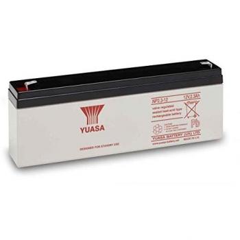 Yuasa Batería de plomo ácido AGM 12V 2.3Ah con terminales Faston F1, recargable, VRLA