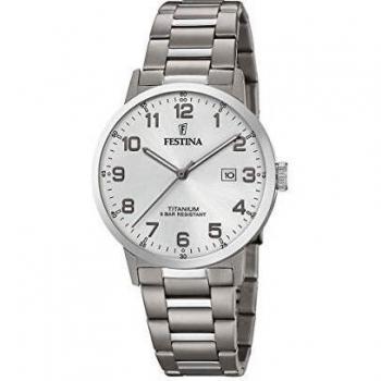 FESTINA Reloj Analógico para Unisex Adultos de Cuarzo con Correa en Acero Inoxidable F20435/1