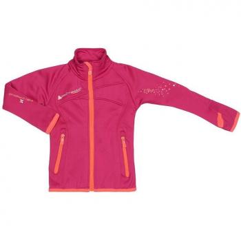 Peak Mountain Gaclimate Girls' Polar Shell Jacket - Pink, 10 Years (140 cm)
