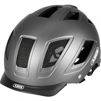 Casco Urbano Abus Hyban 2.0 MIPS Titan con Luz LED, Talla M (52-58 cm)