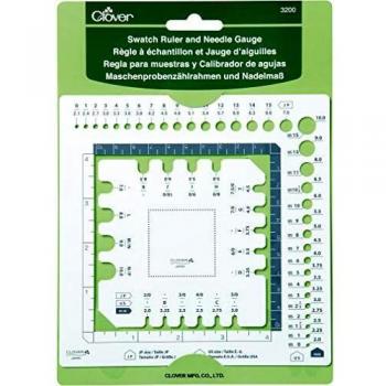 Clover Ruler & Needle Gauge Calibre Swatch Ruler y Aguja, Mascota