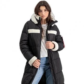 Alpha Industries Women's Black Puffer Coat ZH - Cold Weather Jacket Size L