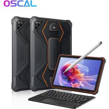 OSCAL Spider 8 - Tableta resistente con Android 13, pantalla FHD de 10.1 pulgadas, procesador T616, resolución 1200x1920, 16GB de RAM, 128GB de almacenamiento interno y