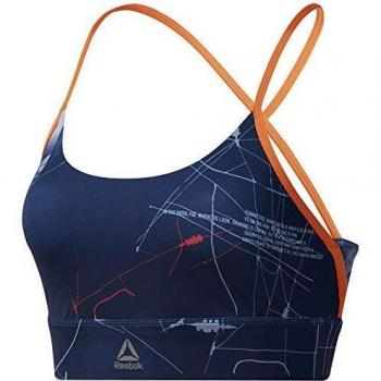 Reebok Wor New Tri Back Bra AOP Top, Mujer, Maruni, XS