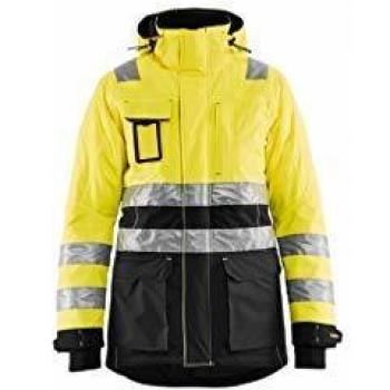Parka de Invierno Alta Visibilidad para Mujer Amarillo/Negro XL