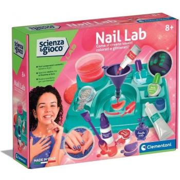 Laboratorio de Uñas Clementoni - Experimentos Científicos para Niñas con Esmaltes Fluo y Pailletados