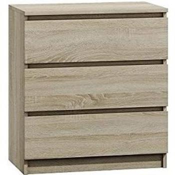 Cómoda Aster T3 - Mueble de almacenamiento escandinavo con 3 cajones - 77x70x40 cm - Ideal para dormitorio, despacho o salón