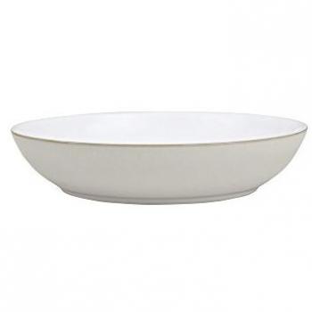 Ceramic Cream Pasta Bowl, 22cm x 22cm x 5cm, Denby Natural Canvas Style