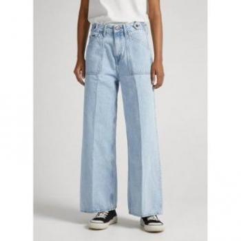 Pepe Jeans Women's High-Waisted Light Blue Boyfriend Jeans Febee Work