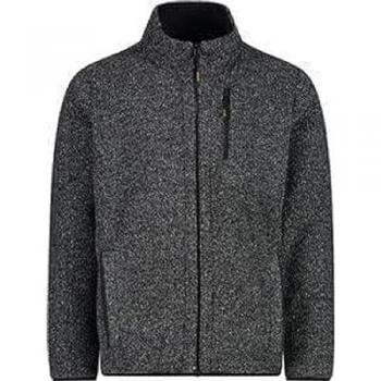 CMP Men's Fleece Jacket - Black Melange - Size 50