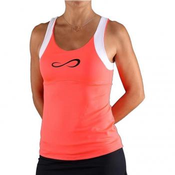 Camiseta de pádel Endless Race naranja para mujer