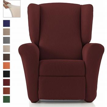 Eiffel Textile Funda Sillon Elastica Protector Adaptable Rústica Relax, Rojo