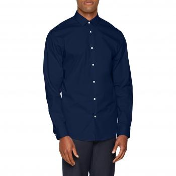 SELECTED HOMME Slhslimpreston-Clean Shirt LS B Noos, Camisa para Hombre, Azul Moonlight Ocean, Large