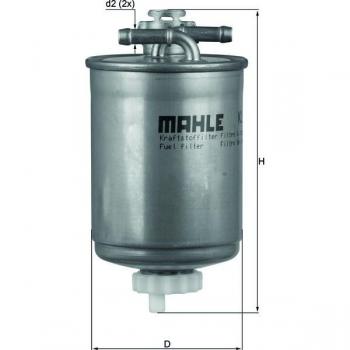 Filtro combustible KNECHT KL 103 - Filtro de combustible, compatible con vehículos específicos, alta eficiencia en la filtración de impurezas, diseño optimizado para un flujo adecuado de combustible, fabricado por MAHLE ORIGINAL