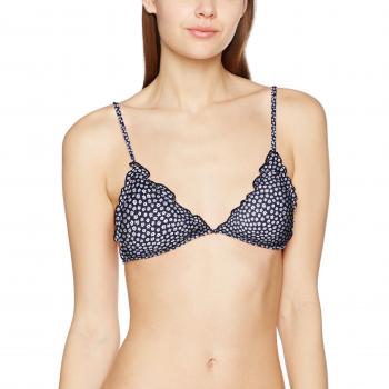 Tommy Hilfiger Haidee Ruffle Triangle TOP, Parte de Arriba de Bikini para Mujer, Azul