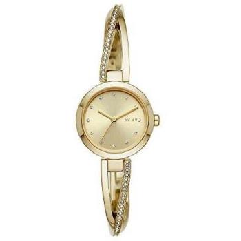 Reloj de mujer DKNY Crosswalk NY2830 de acero inoxidable dorado con tres manecillas y 26 mm